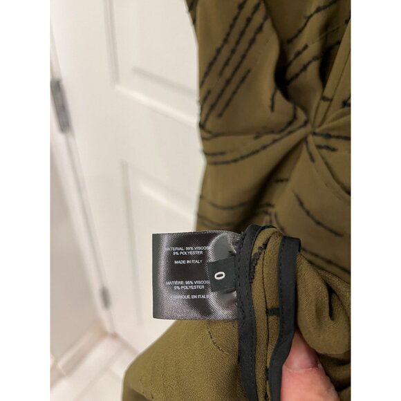 Proenza Schouler Vivienne Striped Asymmetric Dress in Green size 0 Maxi - Picture 16 of 16